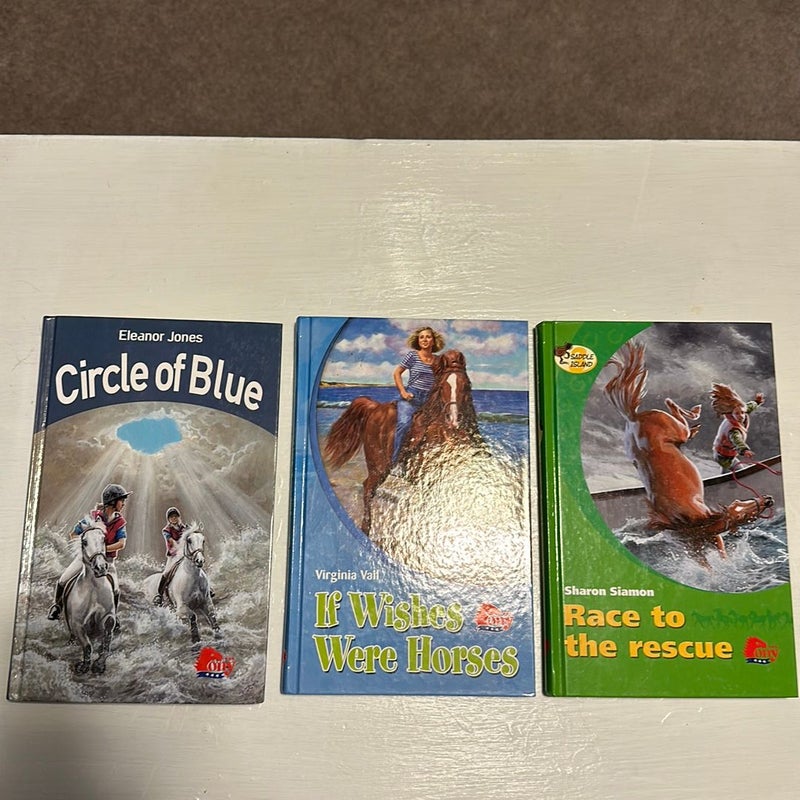 Horse book bundle: Race to the Rescue, Circle of Blue, If Wishes Were Horses