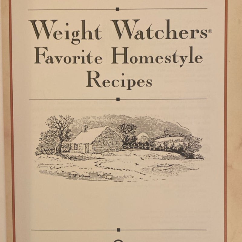 Weight Watchers Favorite Homestyle Recipes