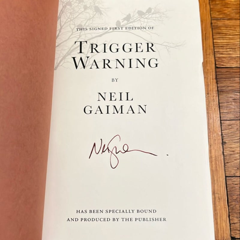 Trigger Warning —signed first edition 