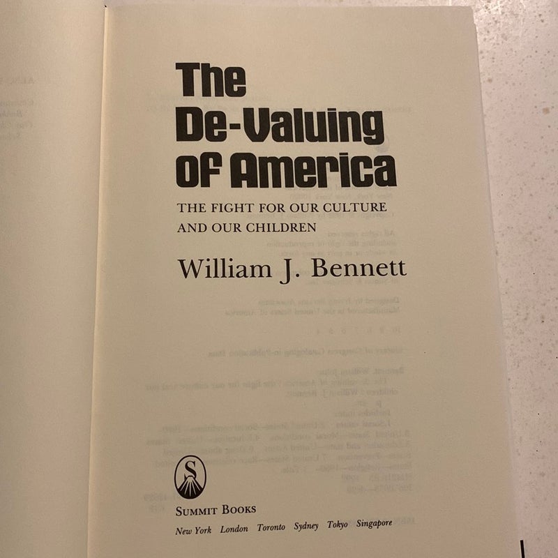 The De-Valuing of America