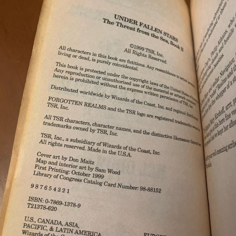 Under Fallen Stars, Threat from the Sea 2, First Edition First Printing