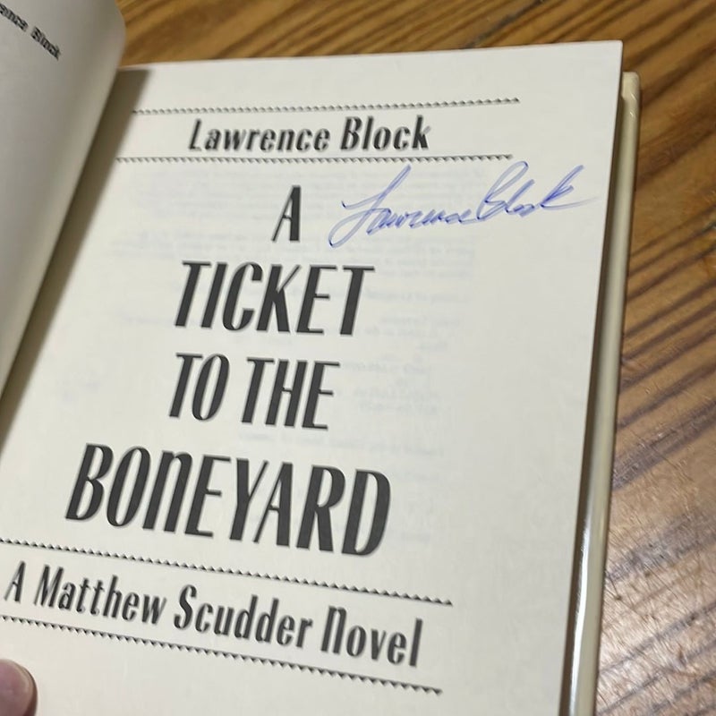 A Ticket to the Boneyard Signed Copy