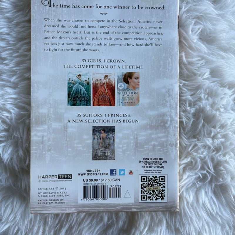 Three Paperbacks - The Selection Trilogy: The Selection, The Elite, & The One