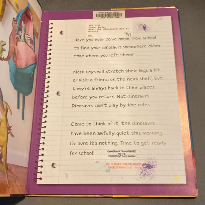 What the Dinosaurs Did at School