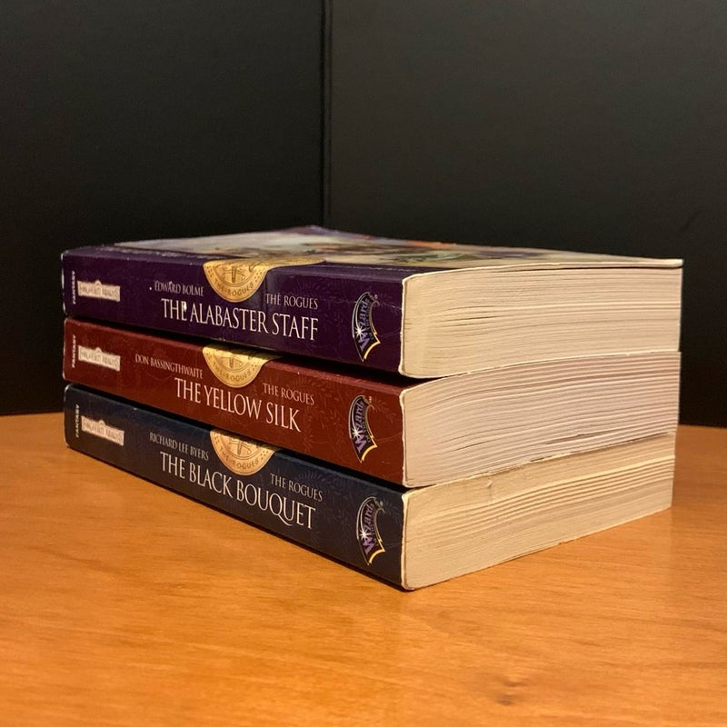 Forgotten Realms: Rogues Series: The Alabaster Staff, The Black Bouquet, The Yellow Silk, All First Edition First Printing