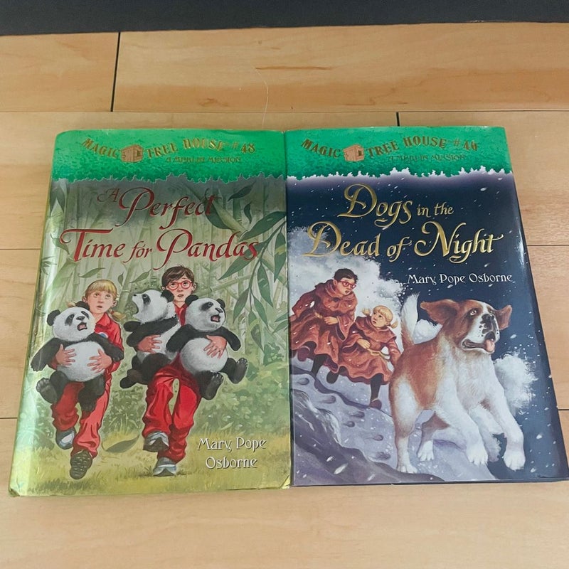 Magic Tree House Bundle (Merlin Mission)Lot of 4; Haunted Castle on Hallows Eve (30), Winter of the Ice Wizard (32), Dogs in the Dead of Night (46), Perfect Time for Pandas (48)