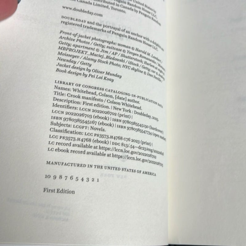 Crook Manifesto (FIRST EDITION)