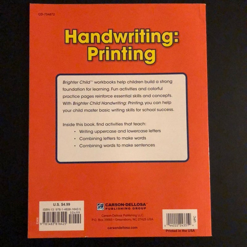 Handwriting : Printing      Grades K -  2