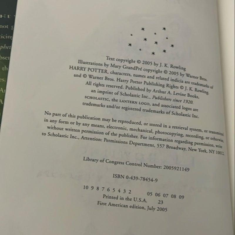 Harry Potter and the Half-Blood Prince FIRST EDITION