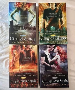 bundle; City of Ashes; City of Glass; City of Fallen Angels; City of Lost Souls (Out of print. Original covers.)