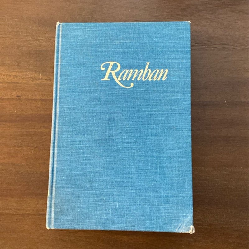 Ramban Nachmanides Commentary on the Torah Numbers (some staining; cover damage)