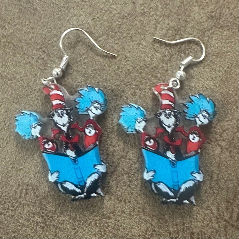 Brand NEW! The Cat In the Hat Earrings