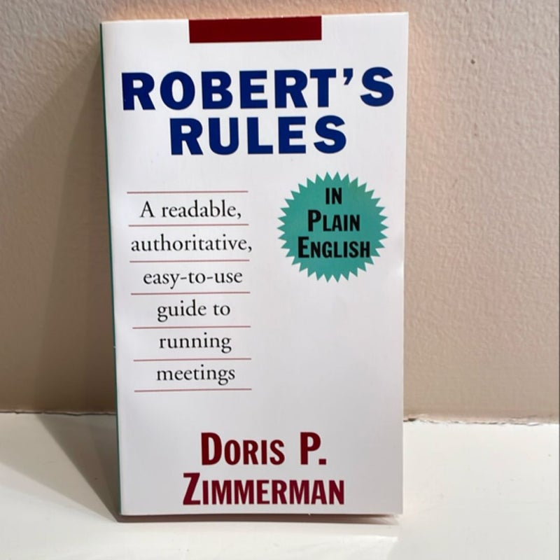 Robert's Rules in Plain English, 2nd Edition