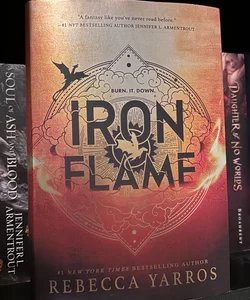 Iron Flame *SIGNED FIRST EDITION* with black sprayed edges 