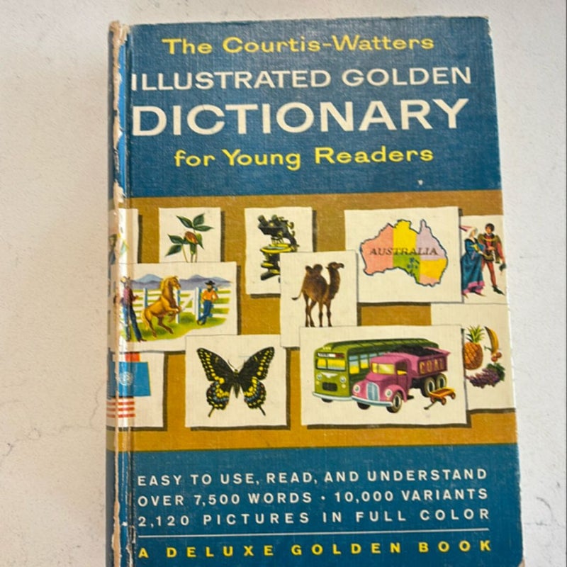 Vintage Illustrated Golden Dictionary for Young Readers