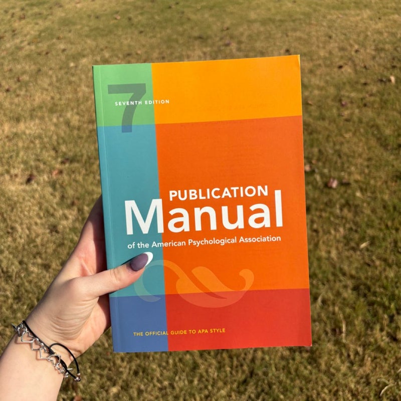 Publication Manual of the American Psychological Association