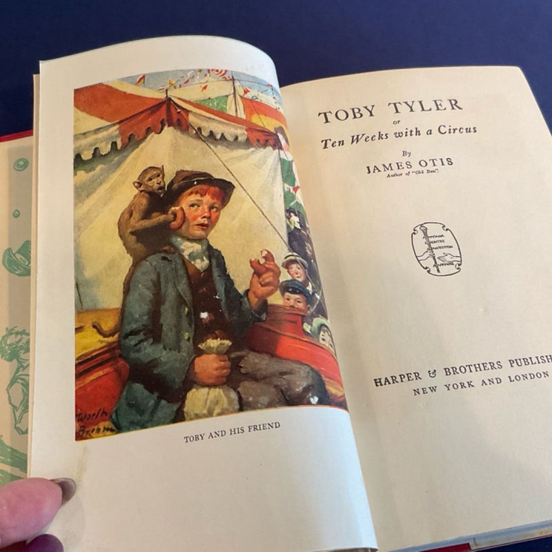 Toby Tyler or Ten Weeks With a Circus HC DJ 1923