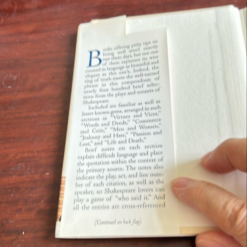 Lessons on Living from Shakespeare (1st Ed/1st)