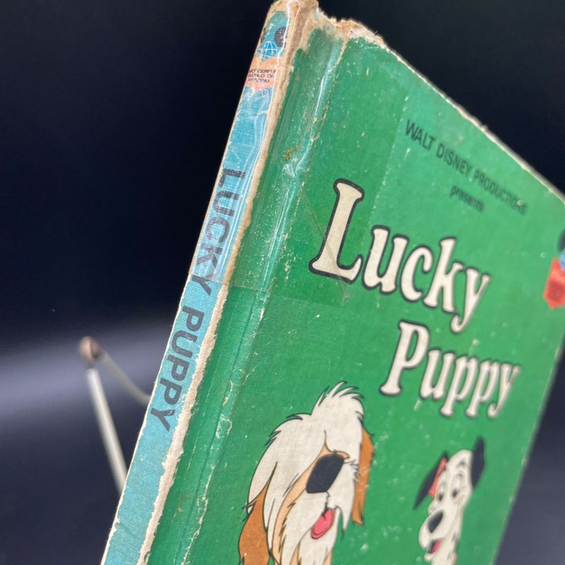 Walt Disney Lucky Puppy VTG 1978 hardcover book