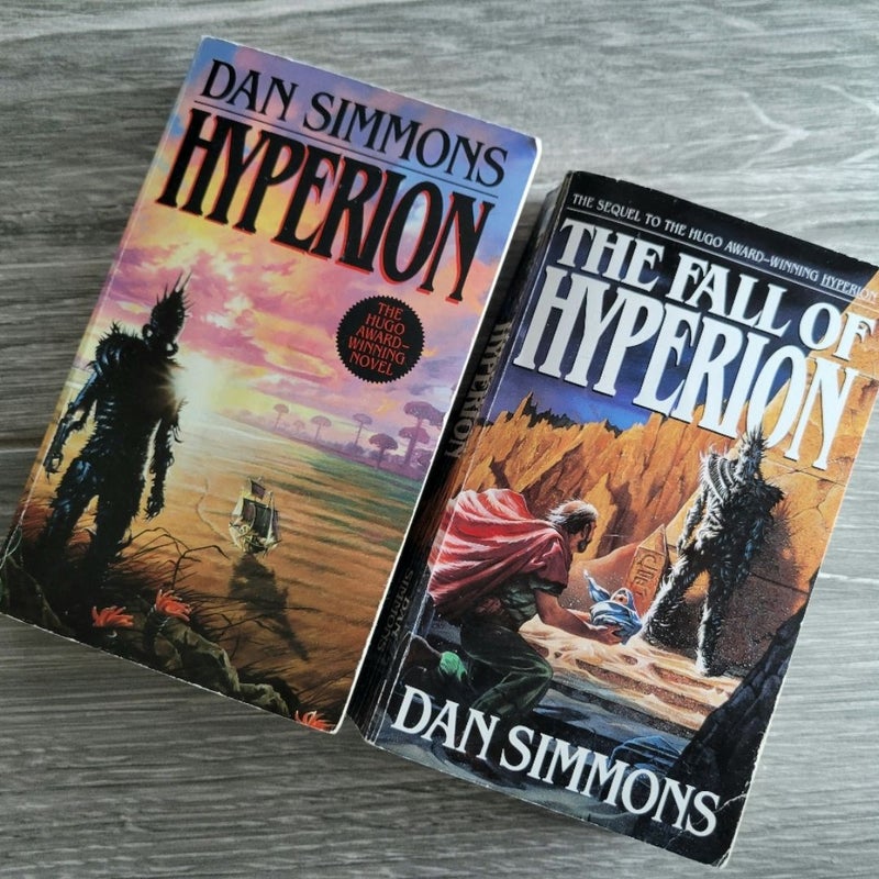 HYPERION AND THE FALL OF HYPERION CANTOS SERIES BOOKS LOT OF 2 BOOKS DAN SIMMONS