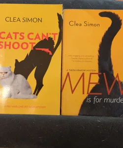 Bundle of 2 clea simon cat mysteries 
