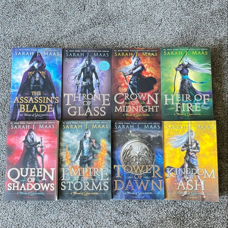 OOP Throne of Glass COMPLETE Paperback Set