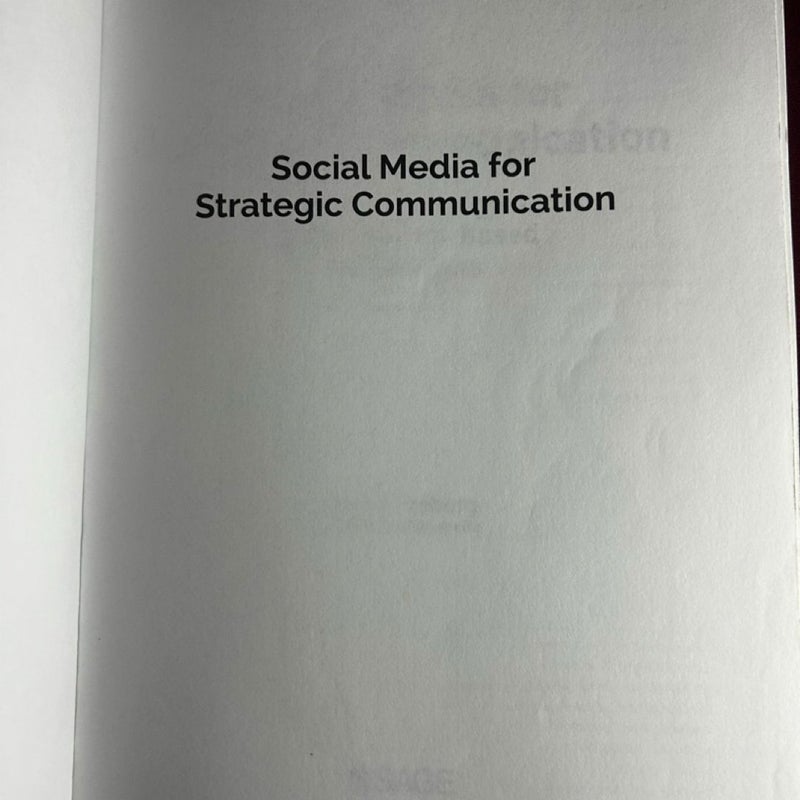 Social Media for Strategic Communication