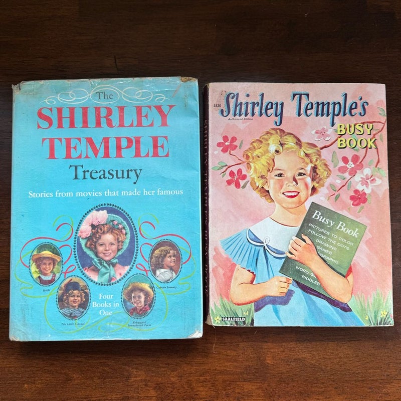 Vintage 1950s/60s Shirley Temple Treasury Book & Busy Book Bundle