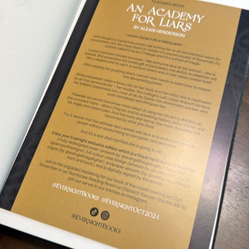 An Academy for Liars Illumicrate Evernight Exclusive