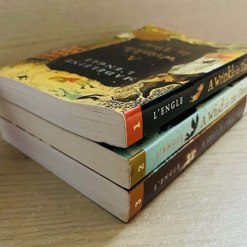 A Wrinkle in Time Bundle-Lot of 3; A Wrinkle in Time, A Wind in the Door, A Swiftly Tilting Planet