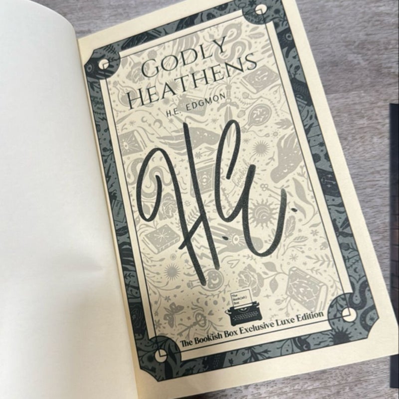 (Signed) Bookish Box with Sprayed Edges Godly Heathens