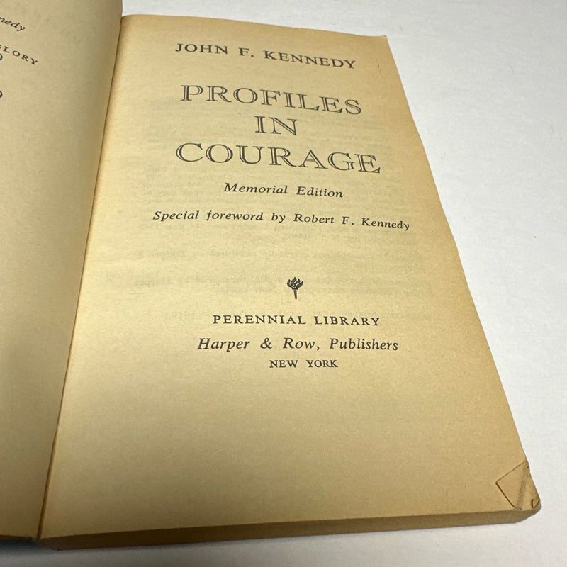 Profiles In Courage John F Kennedy Memorial Edition Harper Perennial 1964 PB