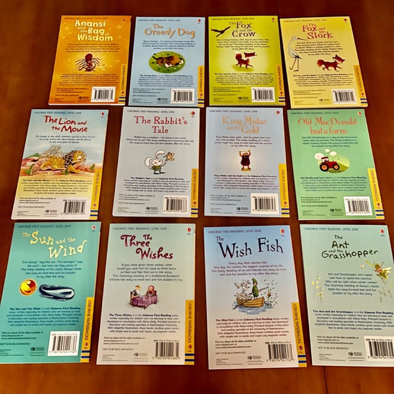 Set Bundle Usborne First Reading Series Level One Books Homeschool Teacher Like New