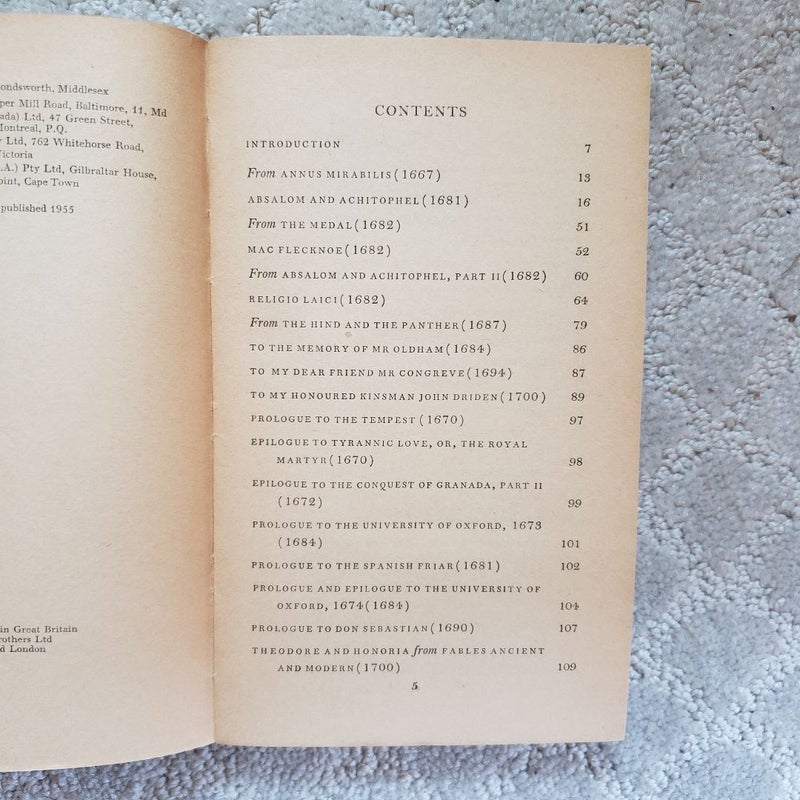 John Dryden: A Selection (Penguin Books Edition, 1955)