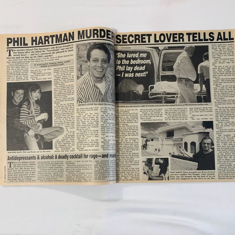 The New National Enquirer Vintage “Hartman Murder” Issue June 1998