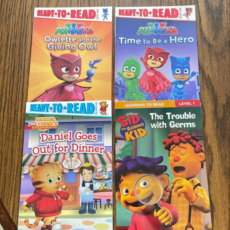 Bundle of 2 PJMasks; Daniel Tiger; & Sid the Science Kid