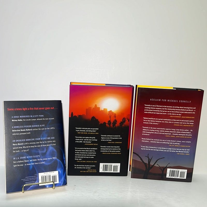 A Renee Ballard & Harry Bosch Novel Series (3 Book)  Bundle: The Dark Hours (SIGNED), Desert Star & The Night Fire 