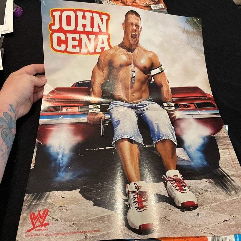 World Wrestling Entertainment WWE Magazine December 2007 John Cena With Poster