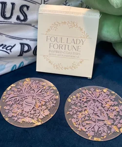 Foul Lady Fortune coasters