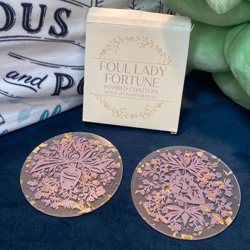 Foul Lady Fortune coasters