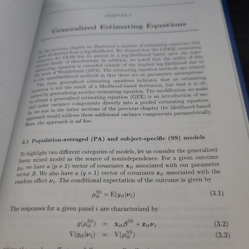 Generalized Estimating Equations