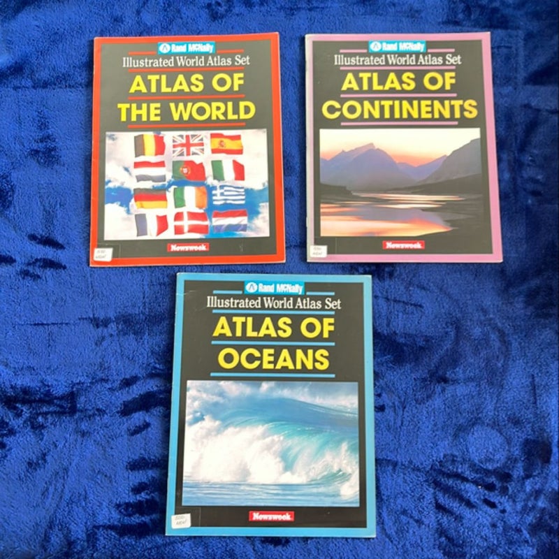 BOOK BUNDLE: Atlas of the World, Atlas of Continents and Atlas of Oceans