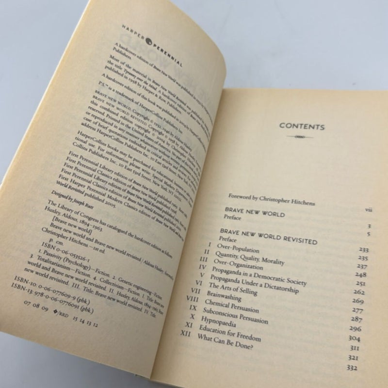 Brave New World and Brave New World Revisited