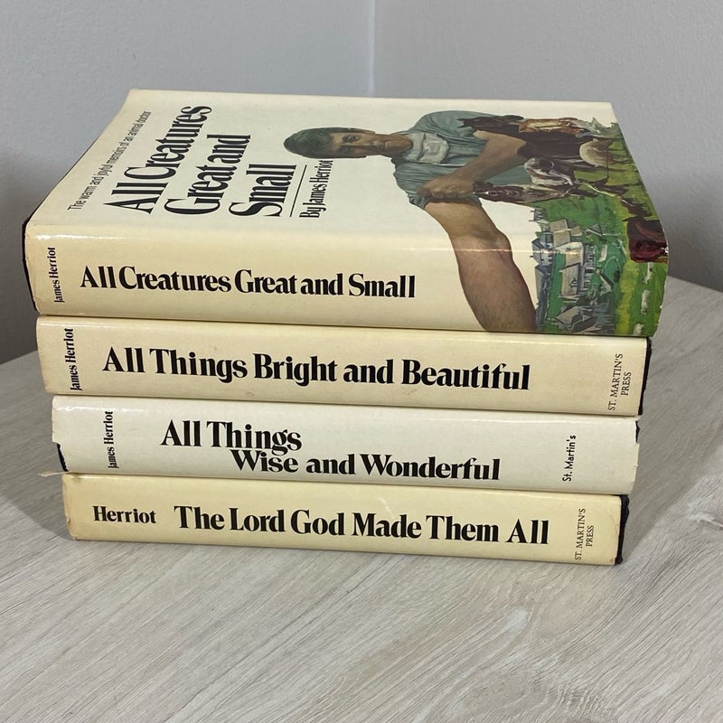 James Herriot All Creatures Great And Small Series Lot Books 1-4 *Read Editions*
