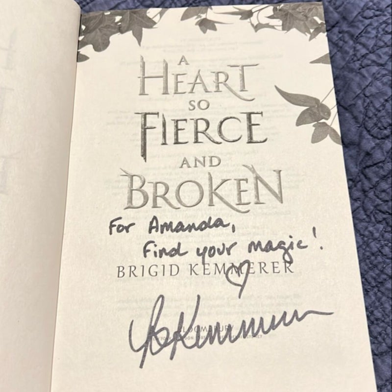 SIGNED TO AMANDA: A Heart So Fierce and Broken