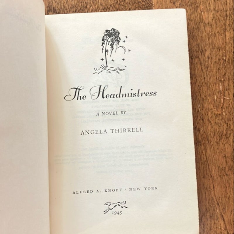 The Headmistress (1st American Edition)