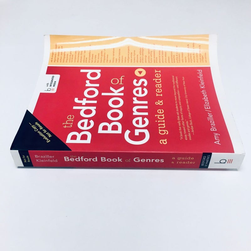 The Bedford Book of Genres: a Guide and Reader