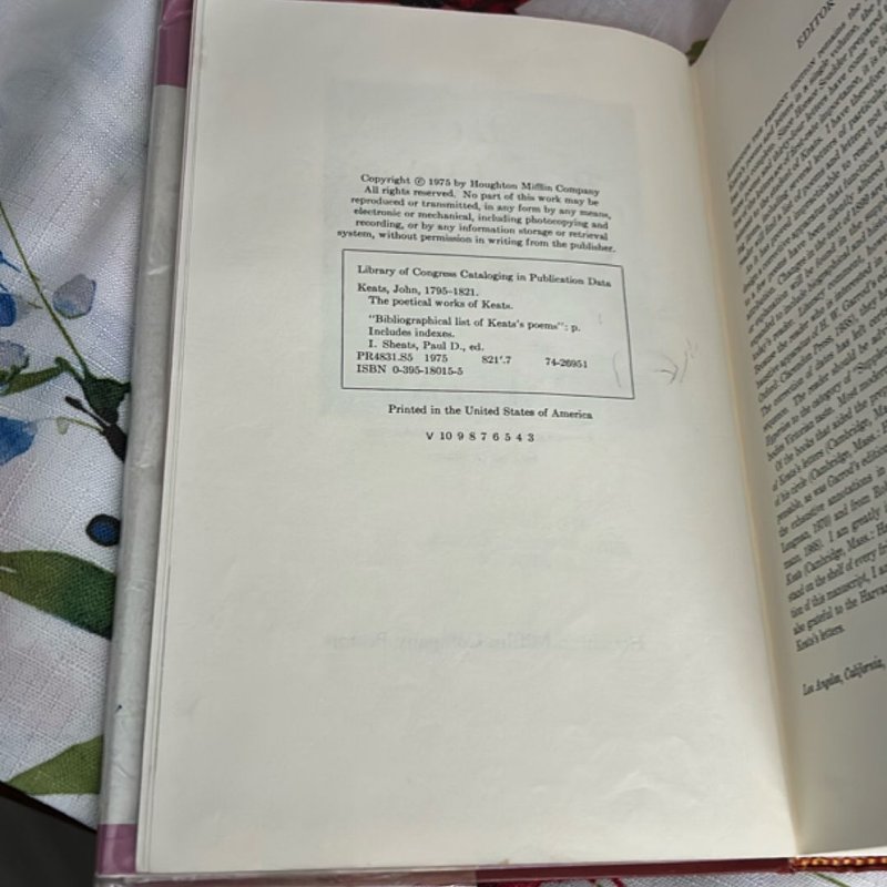 Poetical Works of Keats