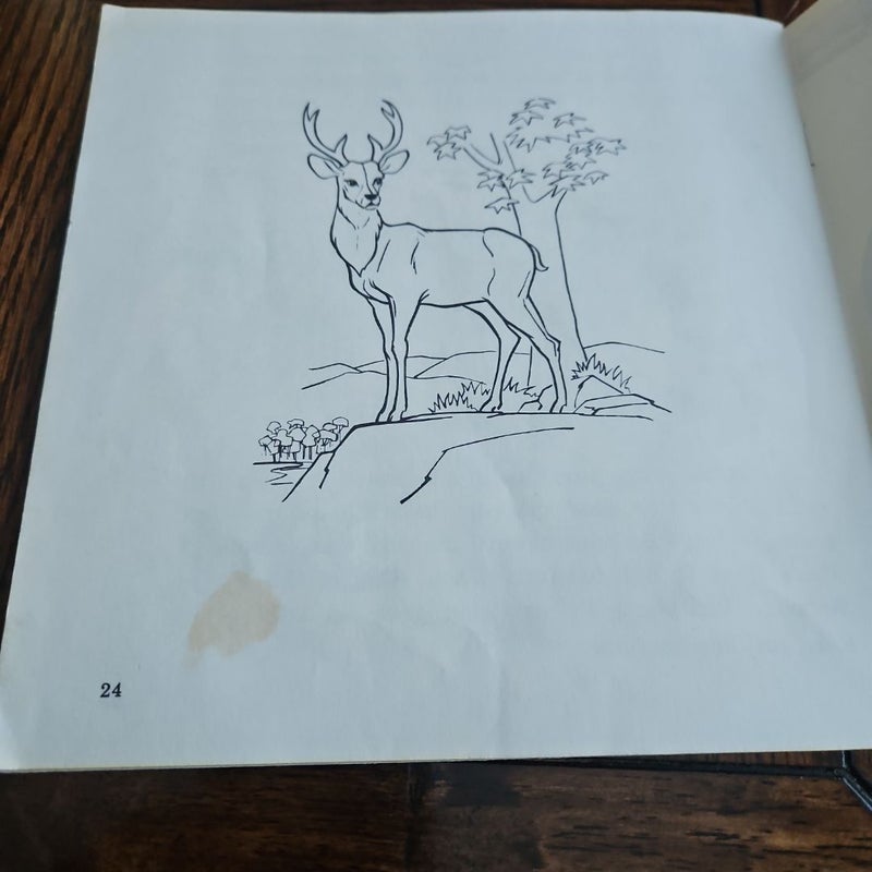 Walt Disney Bambi book with record tested