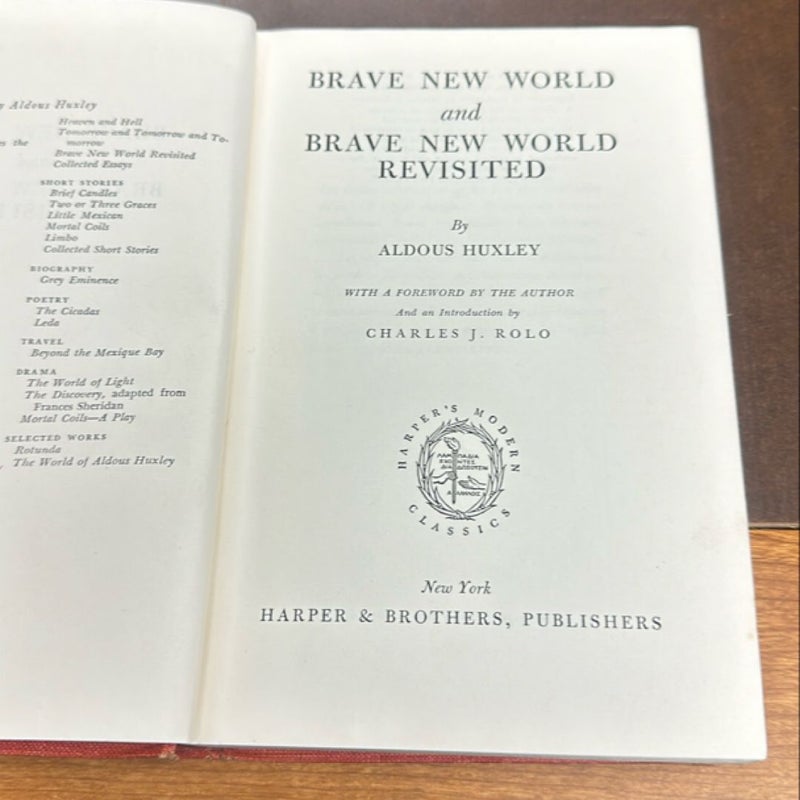 Brave New World and brave New World revisited
